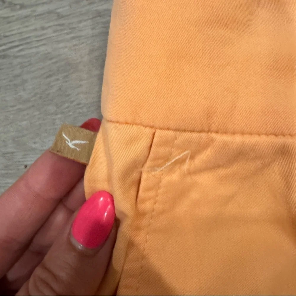 Falconnable Women’s Tangerine Cotton Blend Slacks Wide Leg, Straight Size 6 - Picture 3 of 7